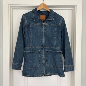 Lucky Brand Starsky Star Studded Ranch Denim Jacket Size L Western